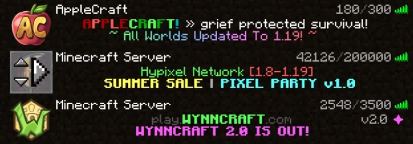 What are Minecraft server icons