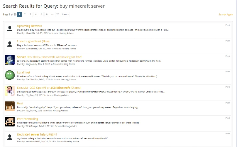 Buy Minecraft Servers from Spigot
