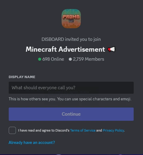 Minecraft Advertisement