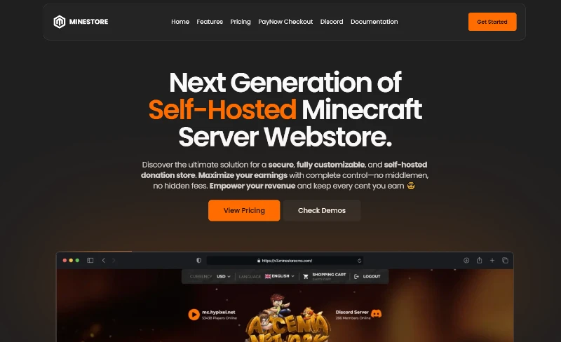 MineStoreCMS Donation Store