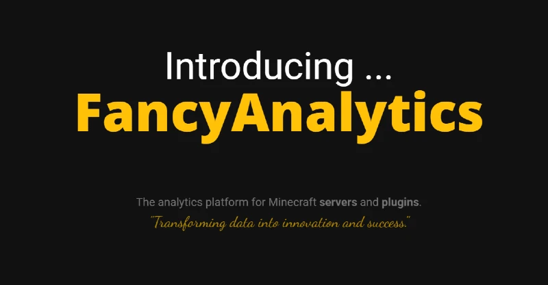 Fancy Analytics best Minecraft server analytics plugin